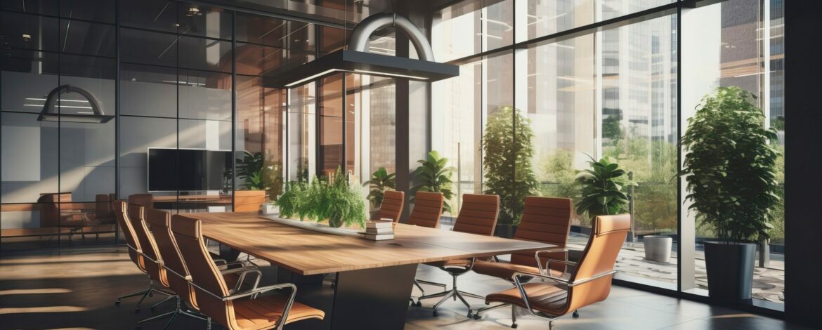 Office Meeting Space Interior --ar 16:9 --style raw Job ID: 1e04d3fb-6420-43be-8857-e7bb9f463ea8