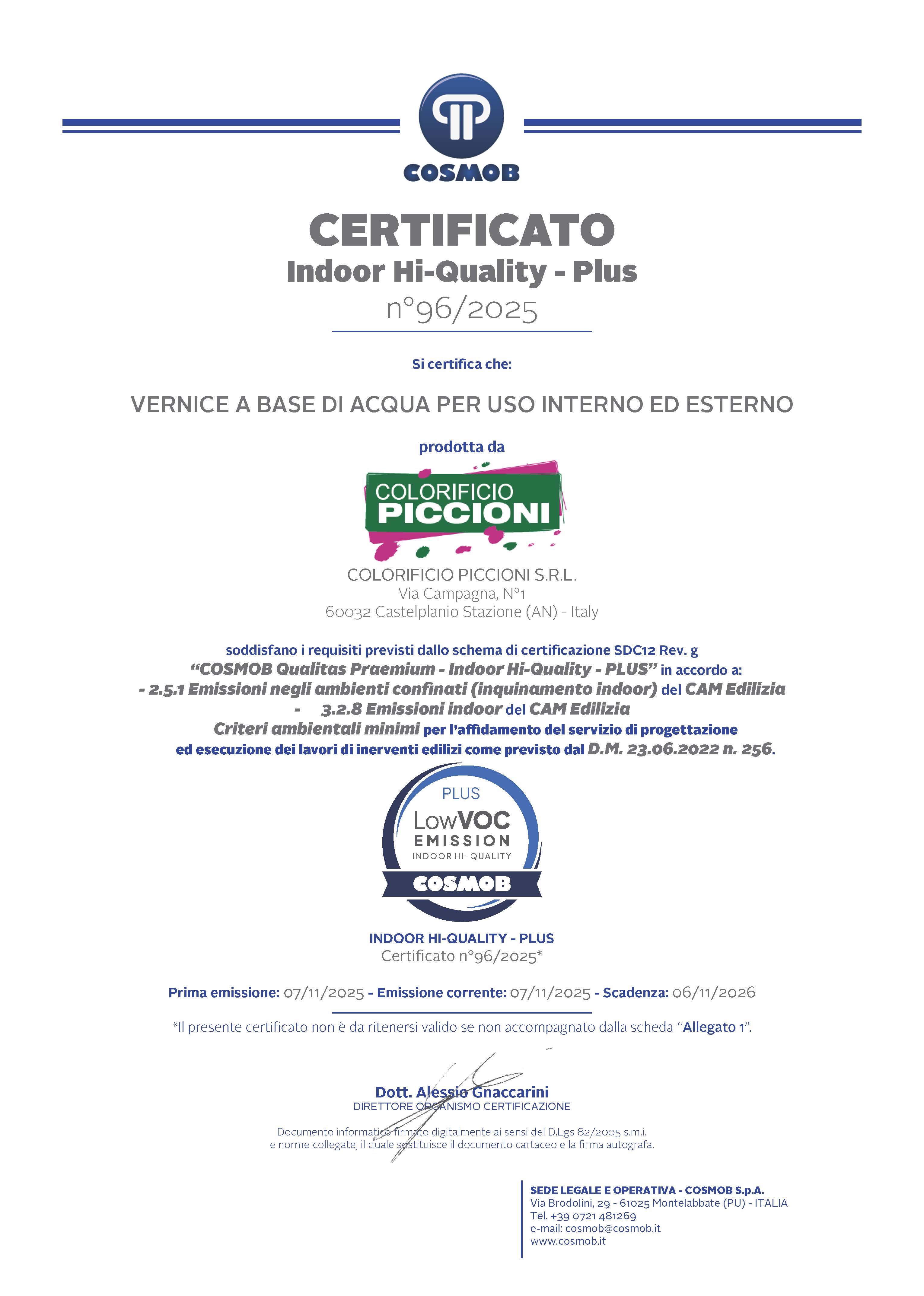 COLORIFICIO PICCIONI - CQP Indoor Hi-Qulity - Plus (96-25)-signed_Pagina_1